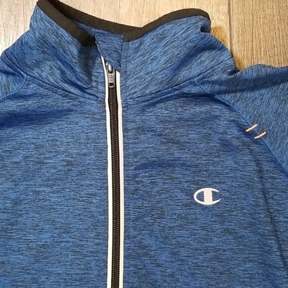 Champion Performance Men's Jacket Size S Turtle Neck Blue Full Zip - Picture 2 of 7